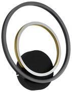 Φωτιστικό Επιτοίχιο 5xH32,5cm Μαύρο-Χρυσαφί LED 3000K 1700lm Ρυθμιζόμενο Eglo Lanacera 390088
