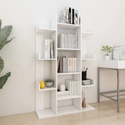 vidaXL Βιβλιοθήκη Λευκή 86 x 25,5 x 140 εκ. από Επεξ. Ξύλο