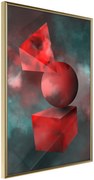 Αφίσα - Red Solid Figures - 40x60 - Χρυσό - Χωρίς πασπαρτού