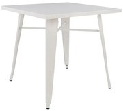 Dining Table Metallic in milk white matte color  80X80X76