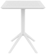 Τραπέζι Πτυσσόμενο Sky 60Χ60X74Εκ. White Πολυπροπυλενίου