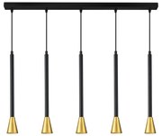 Φωτιστικό Οροφής - Ράγα 01164-12BR GU10 100cm Black-Gold Luma