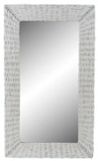 Τοίχο καθρέφτη DKD Home Decor Λευκό Cottage Twisted 87 x 4 x 147 cm