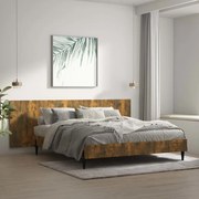 vidaXL Κεφαλάρι Τοίχου Καπνιστή Δρυς 240x1,5x80 εκ. Επεξεργασμένο Ξύλο