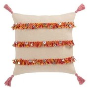 Μαξιλάρια J-line  COUSSIN 3RANG FRAN COT BEI/MIX (45x45x3cm)