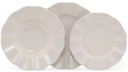 Σερβίτσιο Πιάτα Φαγητού (Σετ 18Τμχ) 710KTP3385 White Hermia 18 τμχ Πορσελάνη