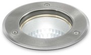 Φωτιστικό Δαπέδου Χωνευτό Park Round Medium 032825 15x19,5cm E27 max 60W Steel Ideal Lux