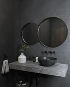 Χειροποίητος Μεταλλικός Καθρέπτης Iron Double Eye 70x117,Led φωτισμός Χρώμα Λάμας: Ασημί, Διακόπτης Αφής: Ναι