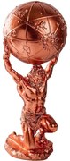 Διακοσμητικό Αγαλματίδιο Atlas 565TNL1357 13x13x31cm Copper Aberto Design Πολυέστερ