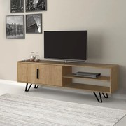 Έπιπλο τηλεόρασης Foot Megapap από μελαμίνη χρώμα sonoma 160x35x49εκ.-GP028-0033,2
