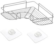 Γωνιακό επιτοίχιο ράφι μπάνιου inox‎ 26,7x12xΥ4,5εκ.