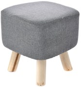 Σκαμπώ Με Ύφασμα 70506 30x30x33cm Grey-Natural