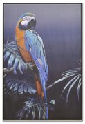 BLUΕ PARROT ΠΙΝΑΚΑΣ ΚΑΜΒΑΣ ΠΟΛΥΧΡΩΜΟ ΞΥΛΟ 82x122xH5cm - 016258