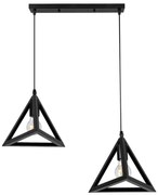 Φωτιστικό Οροφής Triangle 00611 E27 60x22x130cm Black GloboStar