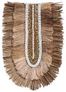 Διακοσμητικό τοίχου Earsy II Inart seagrass σε φυσικό 38x30x8εκ 339-000037 339-000037 Καφέ