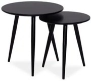 Σετ τραπεζιού Cleo 50x50x50 μαύρος μεταλλικός σκελετός/MDF DIOMMI CLEOSCZ