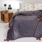 Κουβέρτα Berlin Fleece Dark Grey Melinen Υπέρδιπλo 220x240cm Polyester