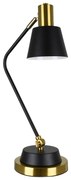 00834 GloboStar®  LETO 00834 Μοντέρνο Επιτραπέζιο Φωτιστικό Πορτατίφ Μονόφωτο 1 x E27 IP20 Μαύρο &amp; Χρυσό Μέταλλο - Μ30 x Π18 x Υ54cm