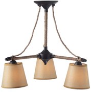 Φωτιστικό Οροφής Τρίφωτο Aca Gavdos EG165073C Rope/Beige