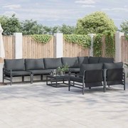 vidaXL Σετ Καναπέ Κήπου 8 pcs Ανθρακί Ατσάλι