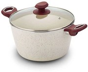 Κατσαρόλα Βαθιά Αντικολλητική Terrestrial 10-044-011 26cm Bordo-Beige Nava 26cm Aluminium