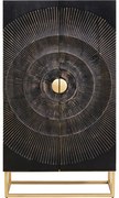 Ντουλάπι Madeira Μασίφ Ξύλο  76x30x140εκ - Μαύρο