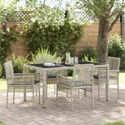 vidaXL Σέτ φαγητού για κήπο 5 pcs Ανοιχτό γκρι 150 x 90 x 75 cm