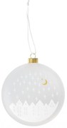 Χριστουγεννιάτικο Στολίδι Frosted Bauble City RD0092376 10cm White-Gold Raeder