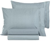 Σεντόνι Ημίδιπλο Με Λάστιχο (120x200+32) Guy Laroche Color Plus Γαλάζιο