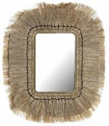 Τοίχο καθρέφτη DKD Home Decor Φυσικό Bali 50 x 2 x 60 cm