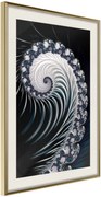 Αφίσα - Fractal Spiral (Negative) - 40x60 - Χρυσό - Με πασπαρτού