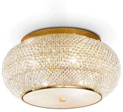 Φωτιστικό Οροφής-Πλαφονιέρα Pasha' 100807 40x22cm 6xE14 40W Gold Ideal Lux