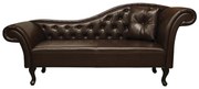 ΑΝΑΚΛΙΝΔΡΟ T.CHESTERFIELD NIOVI  PU ΣΚ.ΚΑΦΕ-ΜΑΥΡΑ ΠΟΔΙΑ(ΔΕΞΙ)190x61x84Yεκ