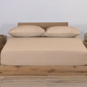 Σεντόνι Μακό Μονό Με Λάστιχο (100x200+30) Nef-Nef Homeware Jersey Μπεζ