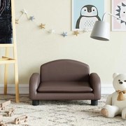 vidaXL Καναπές Παιδικός Καφέ 50 x 40 x 30 εκ. από Συνθετικό Δέρμα