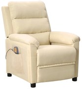 Πολυθρόνα Μασάζ Κρεμ Υφασμάτινη