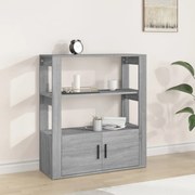 vidaXL Ντουλάπι Γκρι Sonoma 80x30x90 εκ. από Επεξεργασμένο Ξύλο
