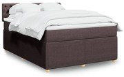 ΚΡΕΒΑΤΙ BOXSPRING ΜΕ ΣΤΡΩΜΑ ΣΚΟΥΡΟ ΚΑΦΕ 140X200 ΕΚ ΥΦΑΣΜΑΤΙΝΟ 3289789