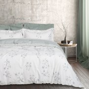 Σετ Σεντόνια Βαμβακοσατέν Υπέρδιπλα 240x260εκ. Prestige 1685 Εκρού-Πράσινο Das Home