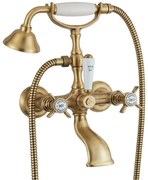Bugnatese Princeton 800 Bronze Μπαταρία Λουτρού με Τηλέφωνο και Άθραυστο Σπιράλ 1,5 μ