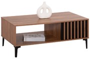 ΤΡΑΠΕΖΙ ΣΑΛΟΝΙΟΥ ΣΕΙΡΑ HARRY HM18007.01 ΜΕΛΑΜΙΝΗ ΦΥΣΙΚΟ ΞΥΛΟΥ-ΜΑΥΡΟ 110x60x43,5Υεκ.