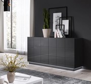 chest of drwewr KOM2D  REJA graphite gloss/graphite gloss DIOMMI CAMA-REJA-KOM2D-GRA/GRA