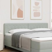 vidaXL Βελούδινο Κεφαλάρι Argyle Ανοιχτό γκρι 180 cm Βελούδο