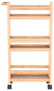 Estia Τρόλεϊ Οργάνωσης Bamboo Essentials 3 Επιπέδων 36x15x74cm 01-27575