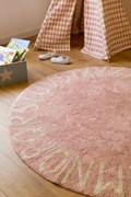 Χαλί Παιδικό Abc Στρογγυλό Απαλό Ροζ Lorena Canals 150X150cm Round