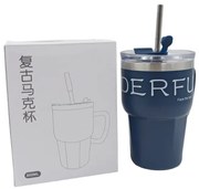 ΑΝΟΞΕΙΔΩΤΟ ΘΕΡΜΟΣ ΜΠΛΕ 600ml ΜΕ ΑΝΟΞΕΙΔΩΤΟ ΚΑΛΑΜΑΚΙ MCM-600ML-MCM-600ML