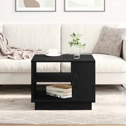vidaXL Μαύρο Οξιά Καφέ Τραπέζι 55x55x42 εκ. Κατασκευασμένο από Επεξεργασμένο Ξύλο
