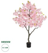GloboStar® Artificial Garden PINK CHERRY BLOSSOM TREE 20677 Τεχνητό Διακοσμητικό Δέντρο Ροζ Άνθος Κερασιάς Υ160cm