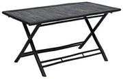 Τραπέζι Badou Pakoworld πτυσσόμενο bamboo μαύρο 150x80x77εκ-141-000017-Μαύρο 141-000017