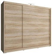 Ντουλάπα Τρίφυλλη Συρόμενη 24114-WK1s-250 250x214x62cm Natural Τρίφυλλη Particle Board